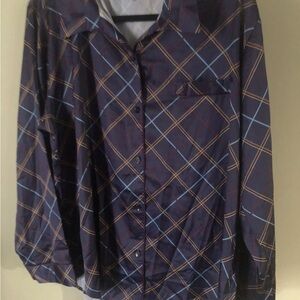 Victoria's Secret Dark Plaid satin pj set-Xl